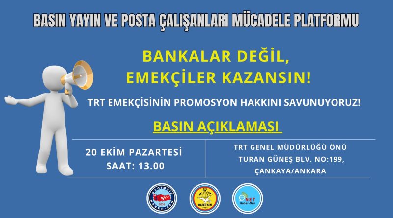 TRT Çalışanlarının Promosyonu İçin Alanlardayız…